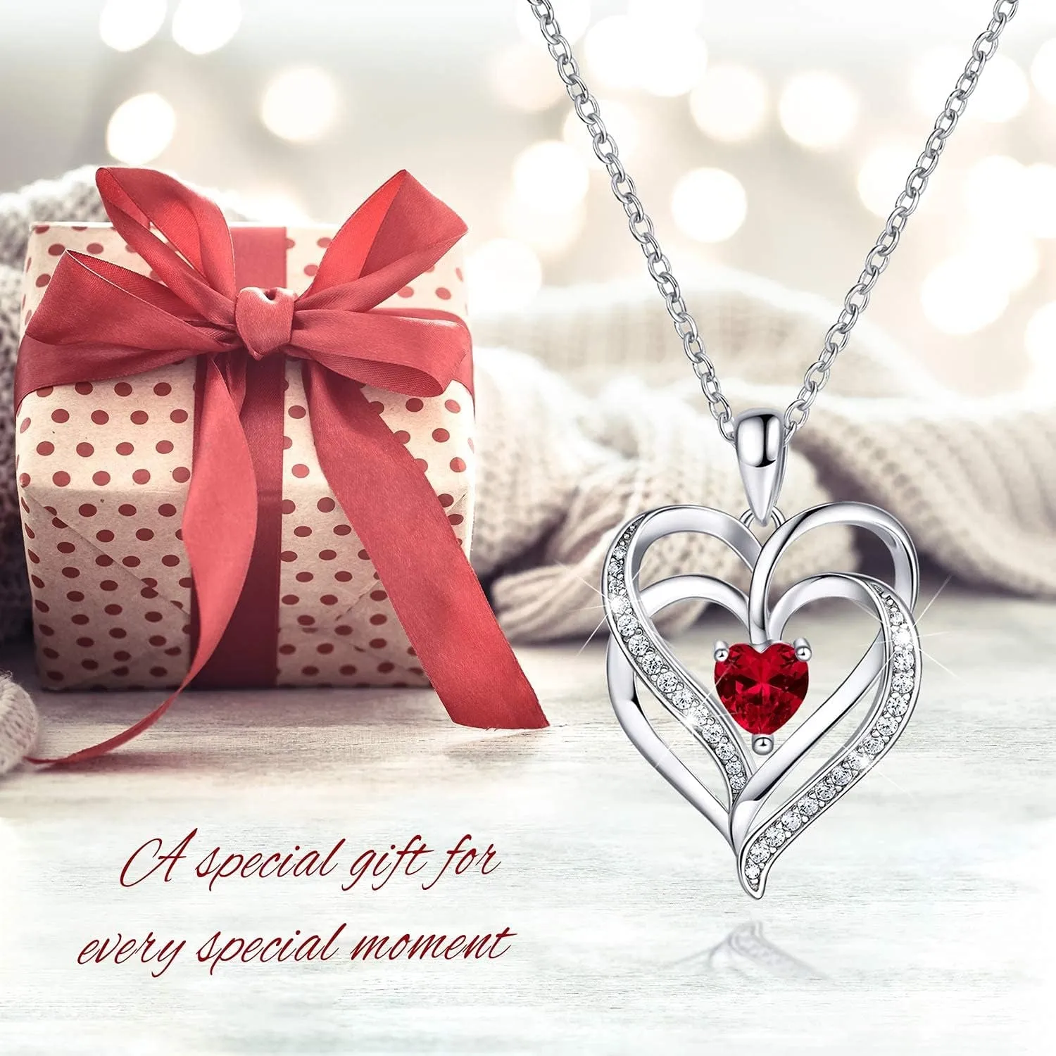 ✨ Stunning Sterling Silver Heart Birthstone Necklaces! Perfect gift for graduations, anniversaries, or birthdays for your favorite women - moms, grandmas, sisters, and besties! 💖🎉 #GiftIdeas #JewelryLove