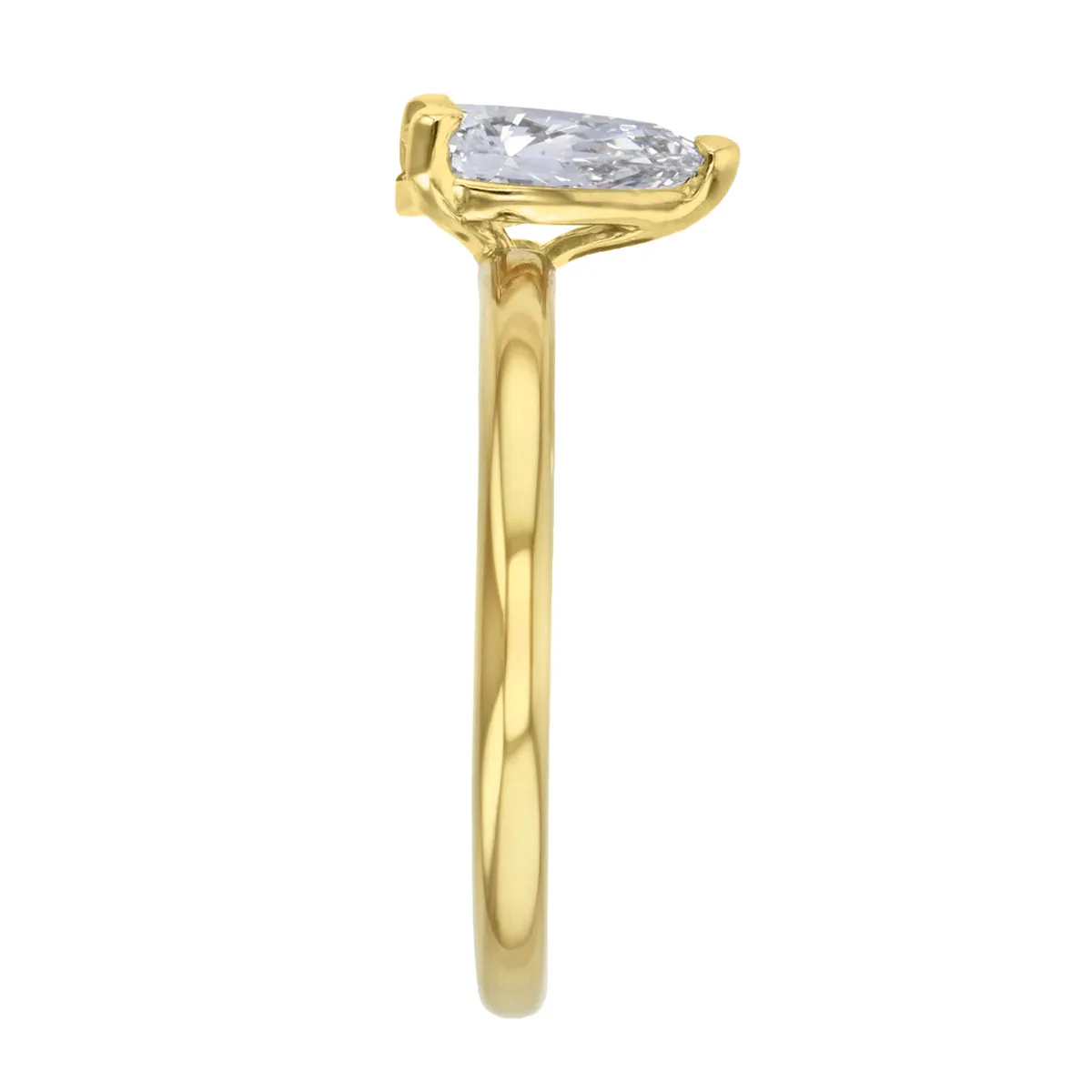 0-25ct Sofia Pear Cut Diamond Solitaire Engagement Ring | 18ct Yellow Gold