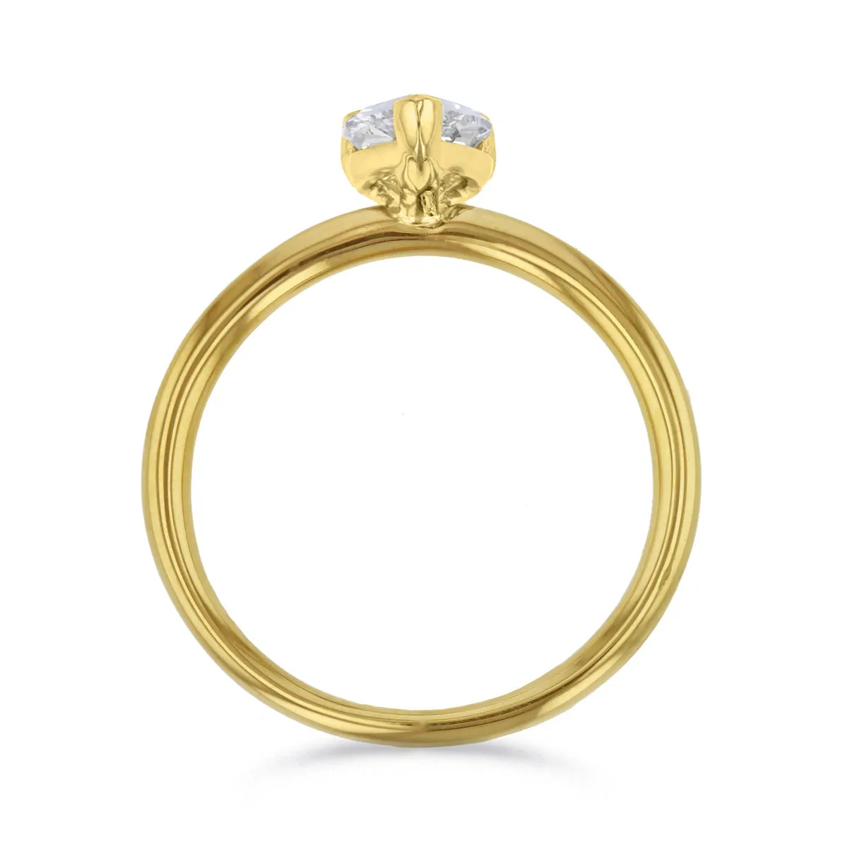 0-25ct Sofia Pear Cut Diamond Solitaire Engagement Ring | 18ct Yellow Gold