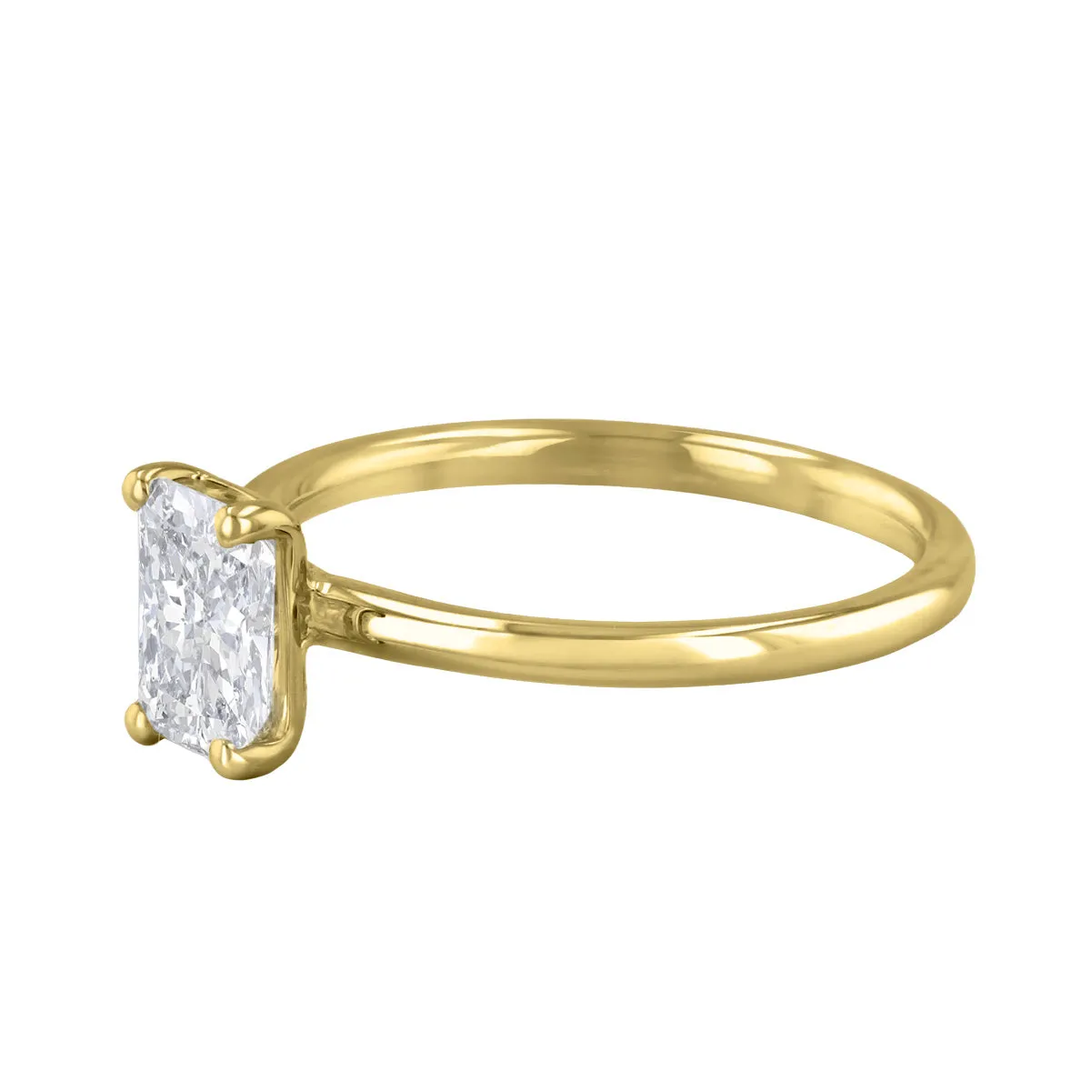 1-50ct Sofia Radiant Cut Diamond Solitaire Engagement Ring | 18ct Yellow Gold