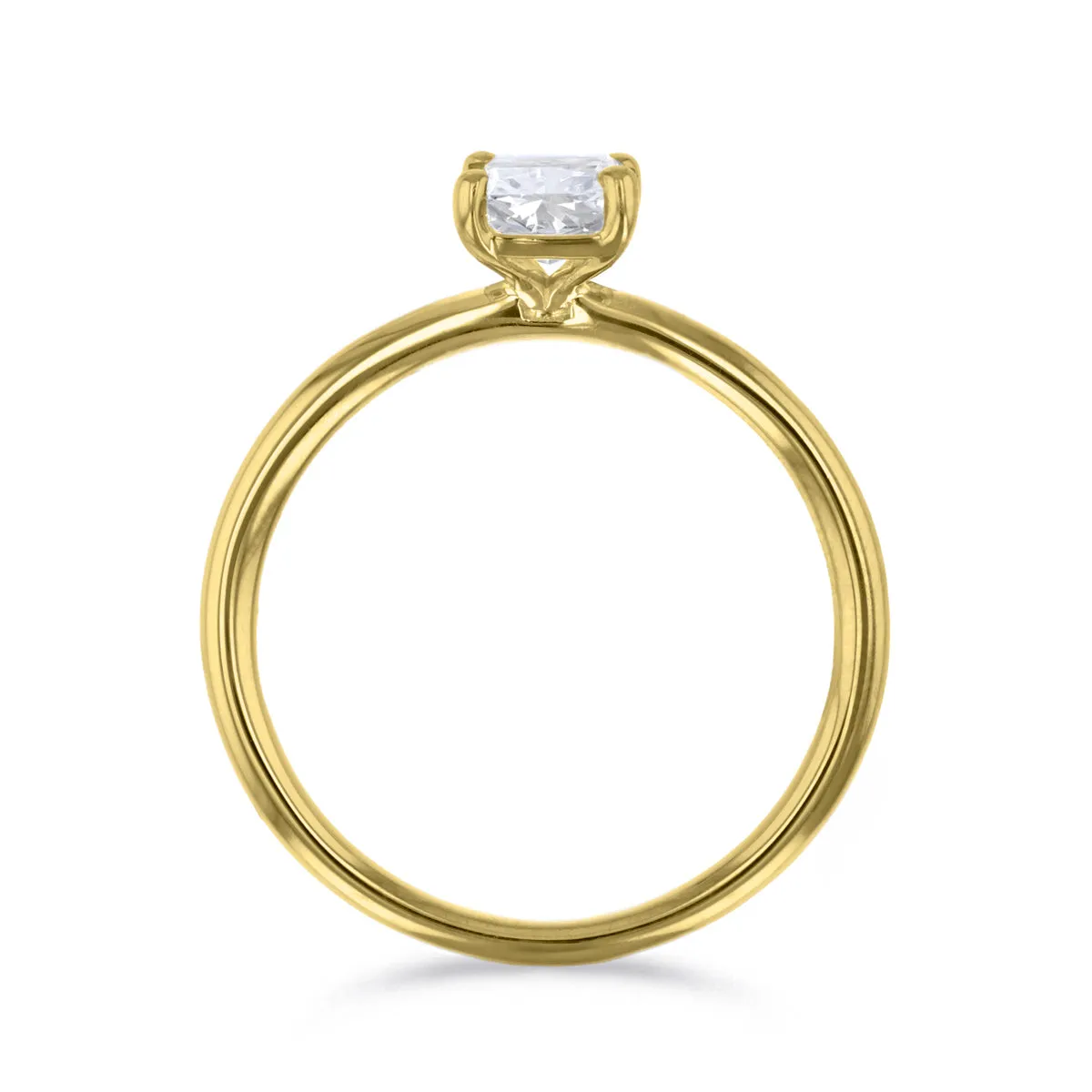 1-50ct Sofia Radiant Cut Diamond Solitaire Engagement Ring | 18ct Yellow Gold
