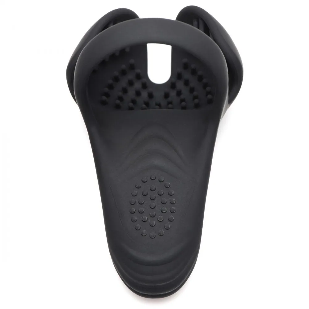 10X Silicone Cock & Ball Ring w- Taint Stim & Remote Control