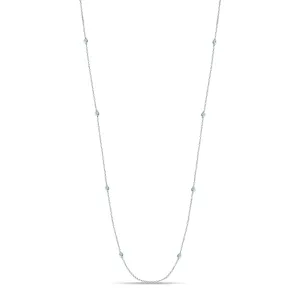 14K 0.72CT White Gold Diamond By-Yard Necklace