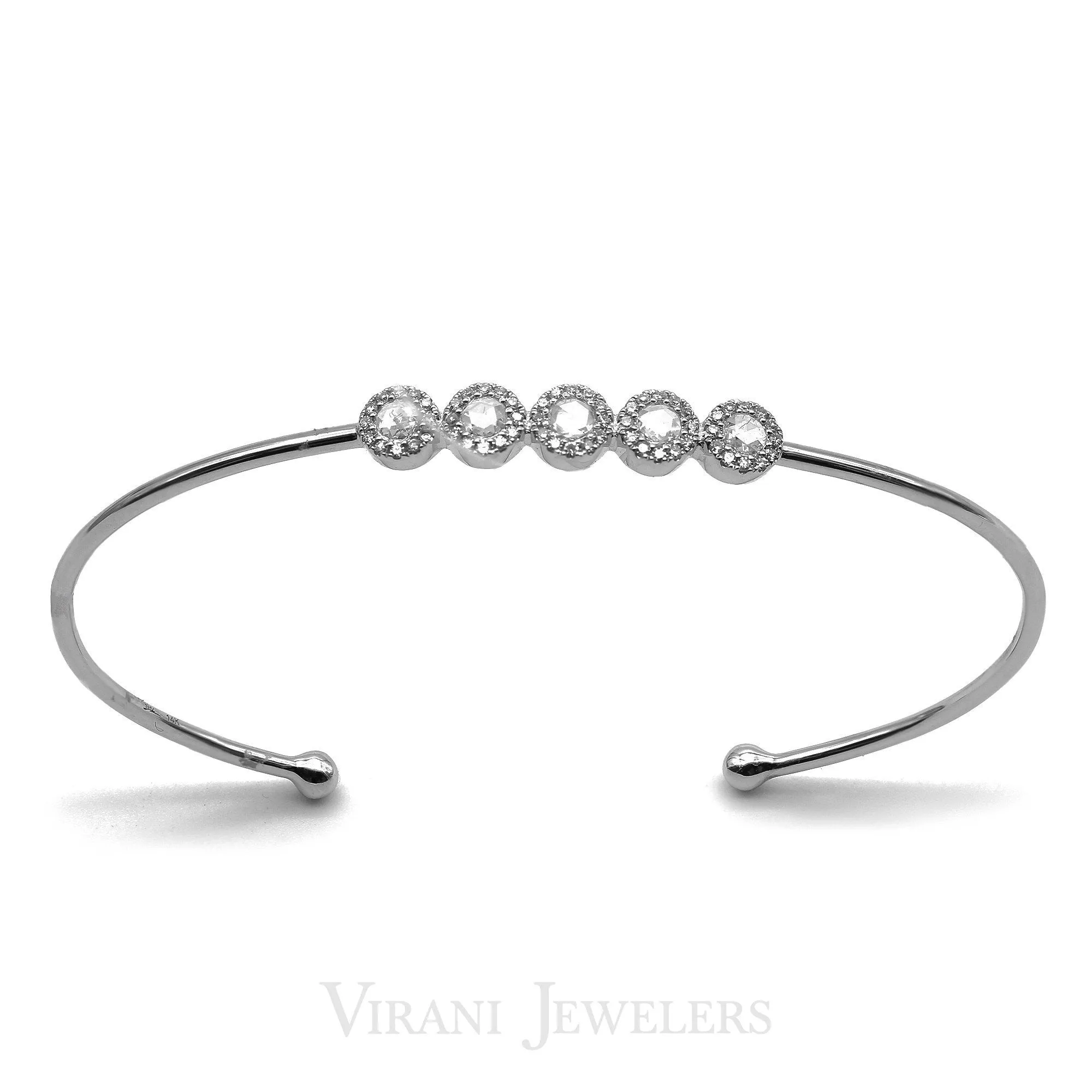 14K Gold Diamond Bangle