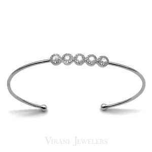 14K Gold Diamond Bangle