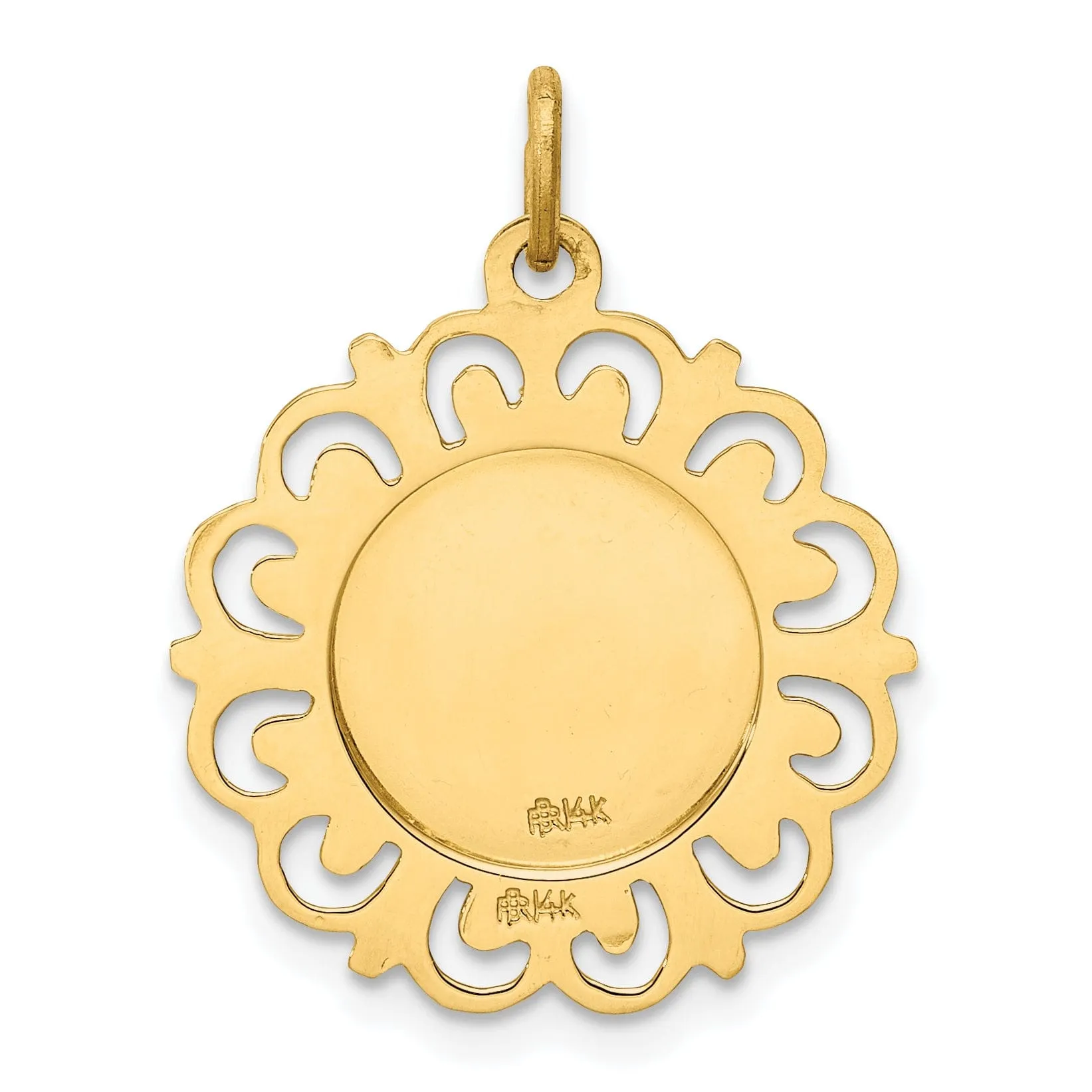 14k Yellow Gold Our Lady of Mt. Carmel Medal