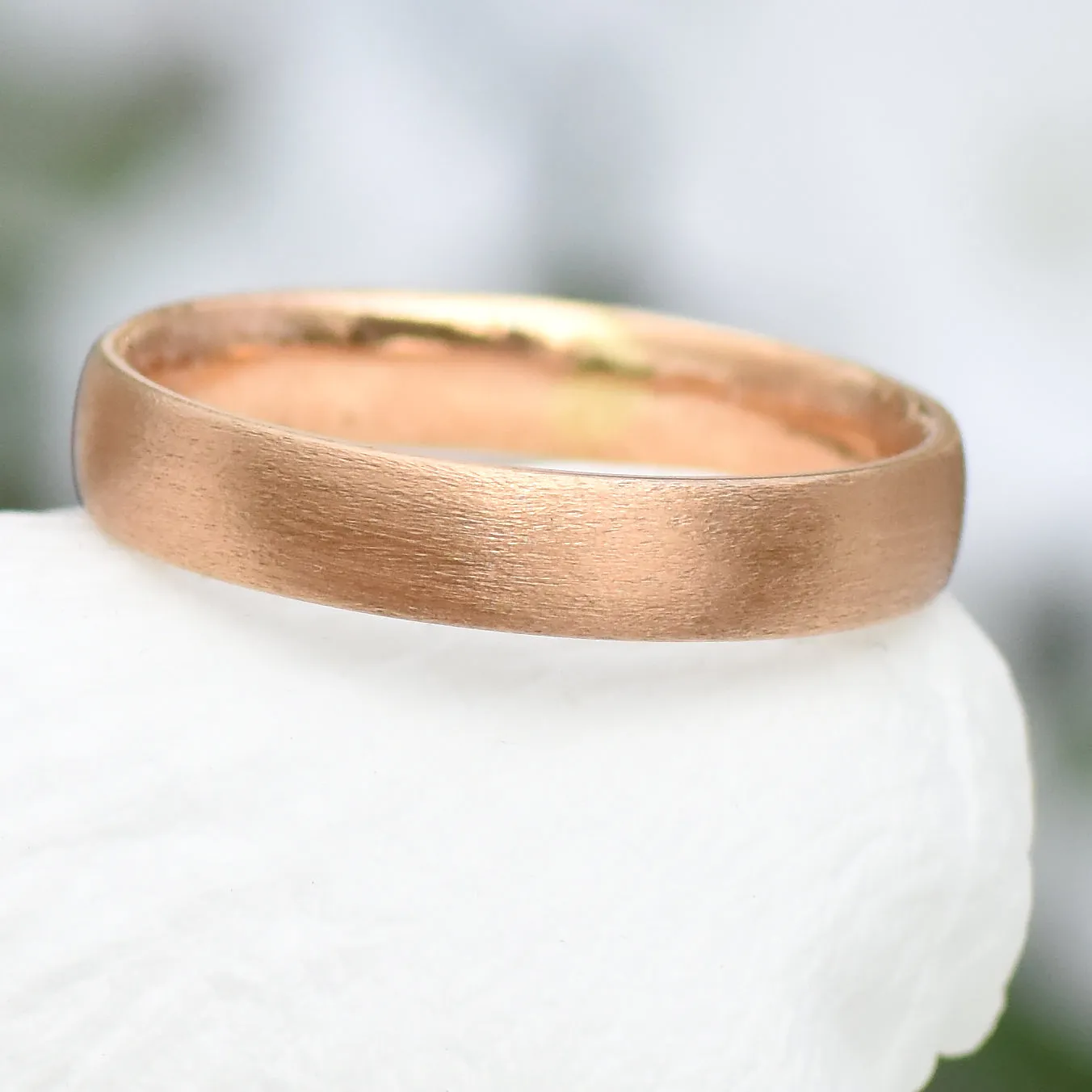 18ct Rose Gold 4mm Comfort Fit (Court) Wedding Ring