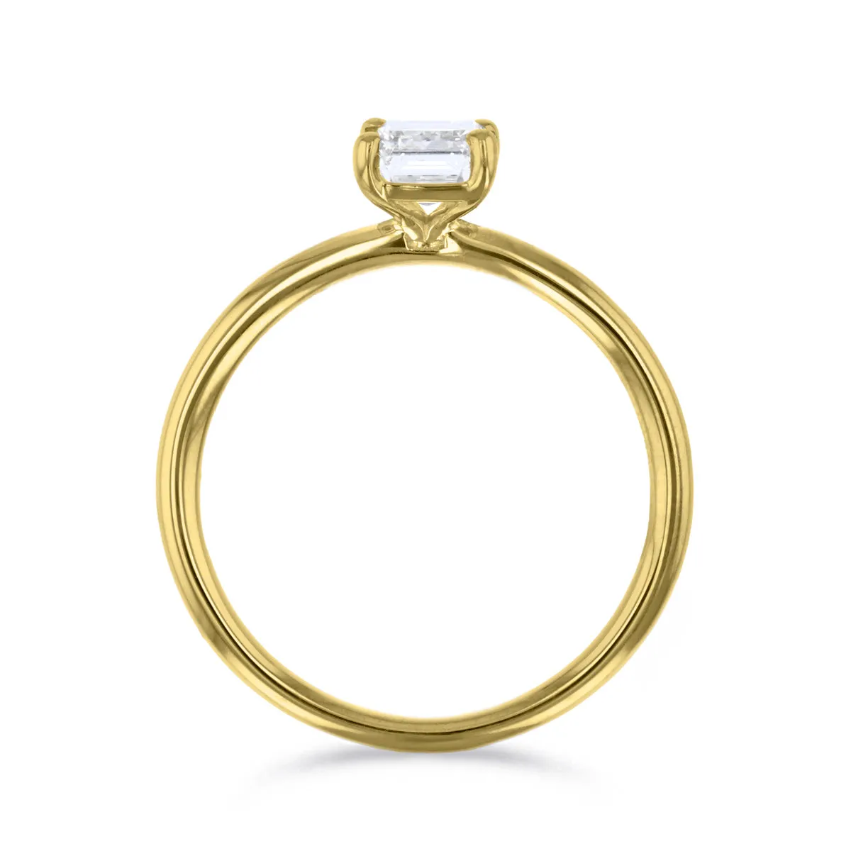 2-00ct Sofia Emerald Cut Diamond Solitaire Engagement Ring | 18ct Yellow Gold