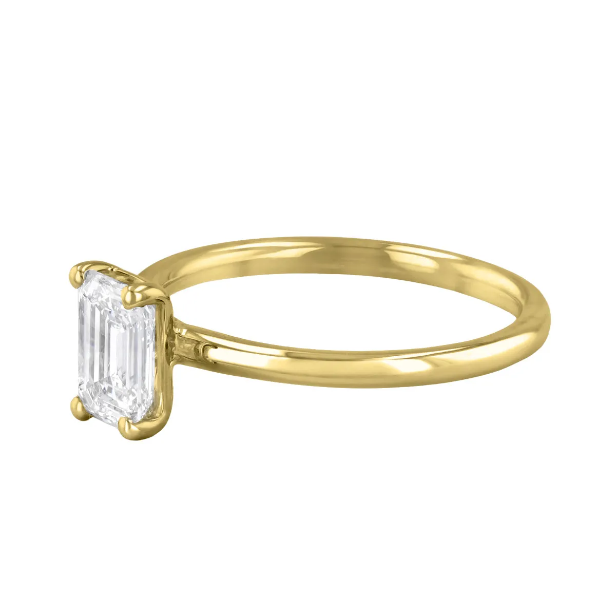 2-00ct Sofia Emerald Cut Diamond Solitaire Engagement Ring | 18ct Yellow Gold