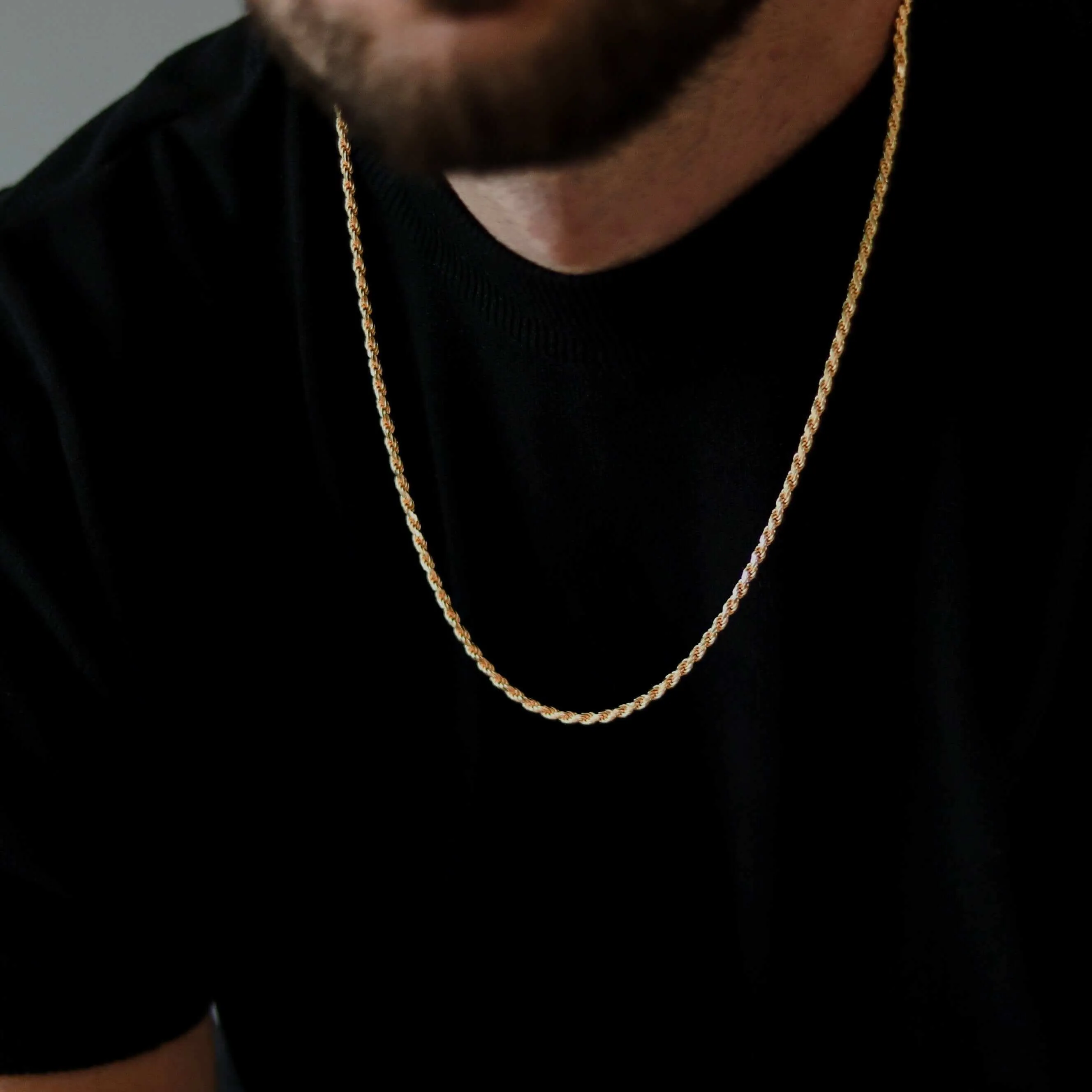 2.5mm Diamond Cut Rope Chain – 14K Solid Gold