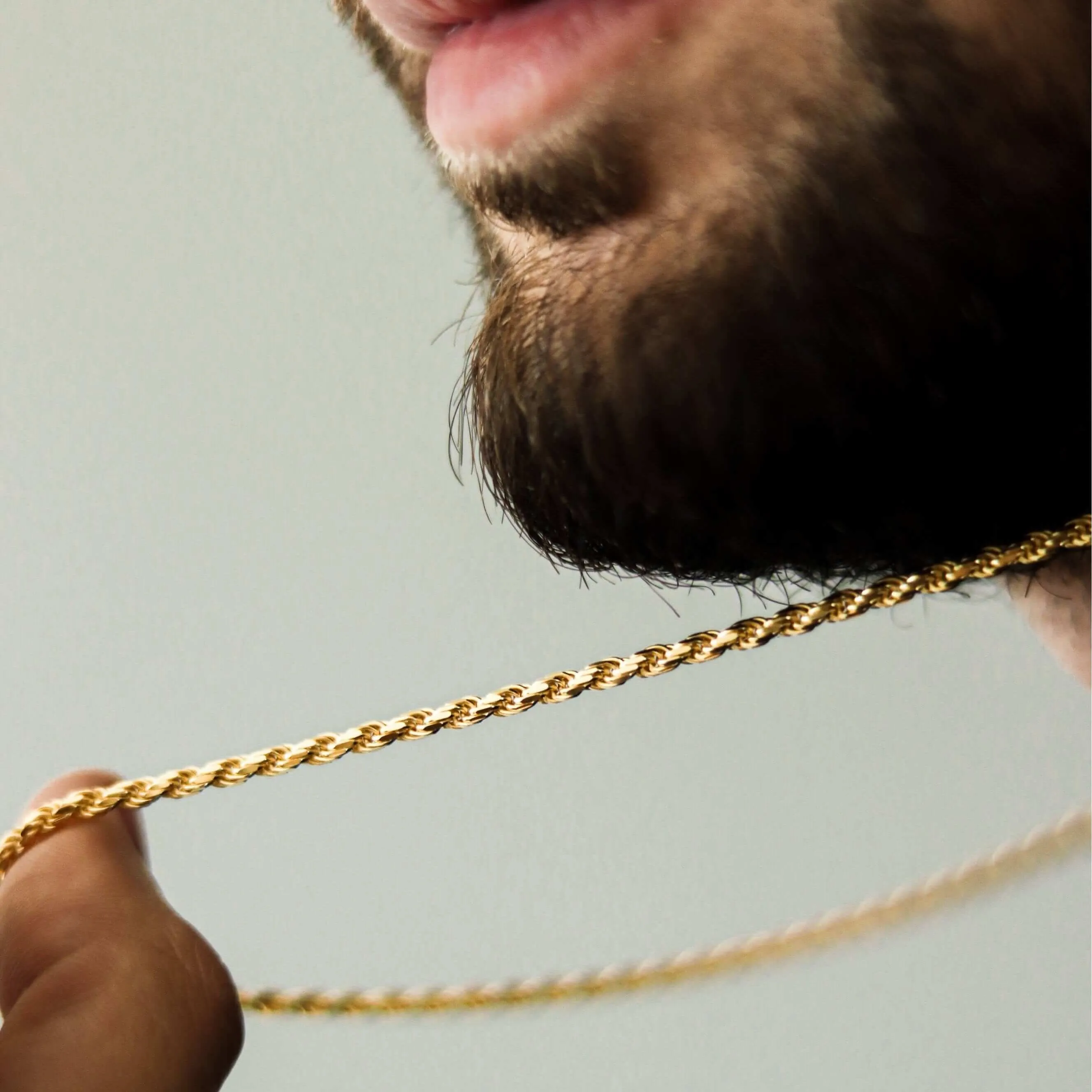 2.5mm Diamond Cut Rope Chain – 14K Solid Gold
