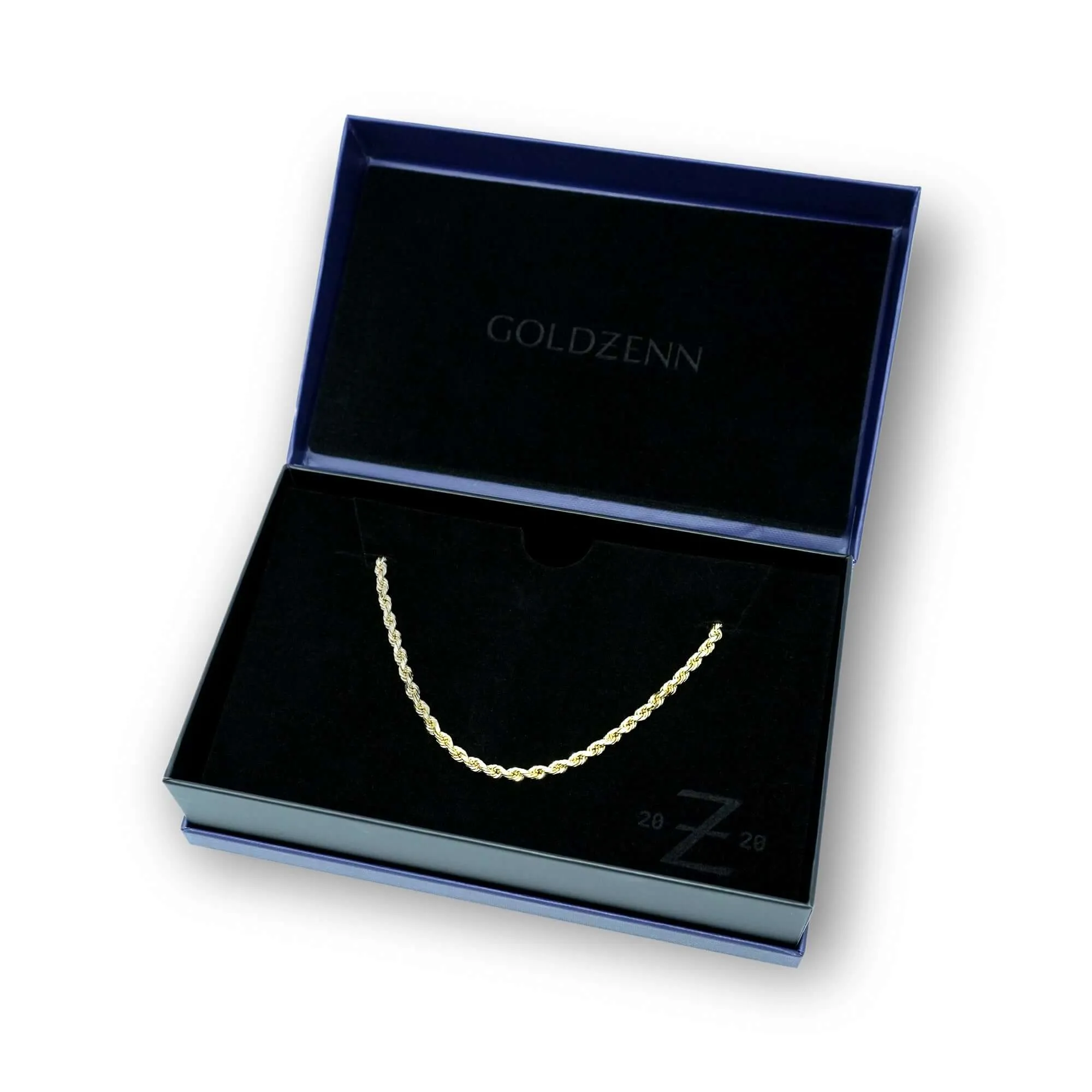2.5mm Diamond Cut Rope Chain – 14K Solid Gold