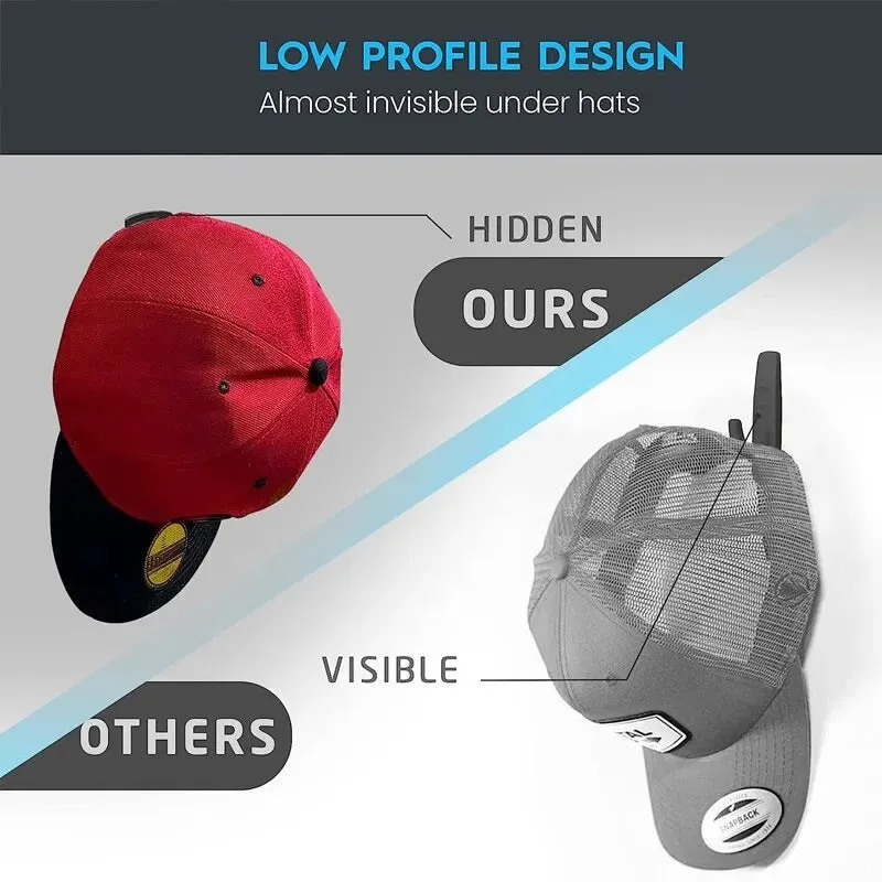 5 10pcs Black Baseball Hat Hooks Minimalist Design for Traceless Hat Storage Earphone Necklaces