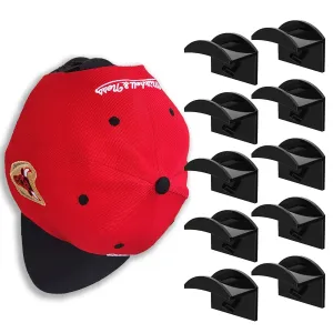 5 10pcs Black Baseball Hat Hooks Minimalist Design for Traceless Hat Storage Earphone Necklaces