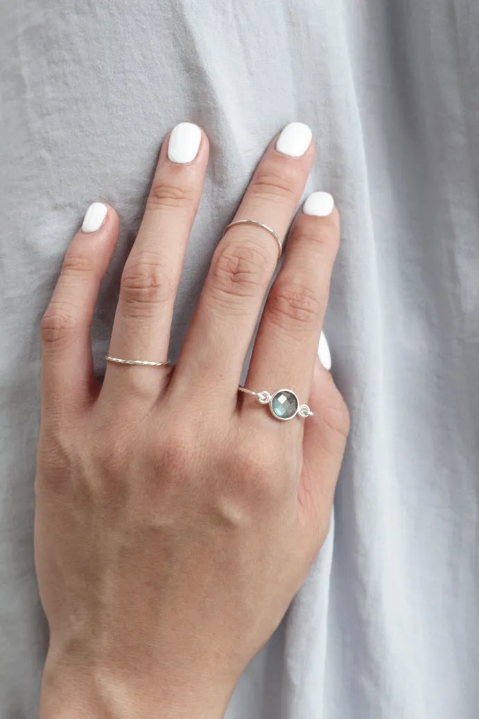 5 Thin Sterling Silver Rings