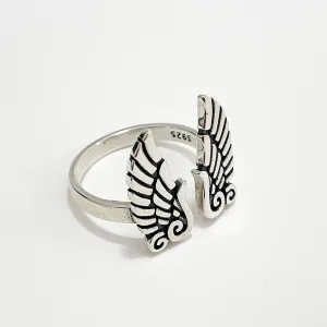 925 Sterling Silver Minimalist Wing Silver Polishing Rings