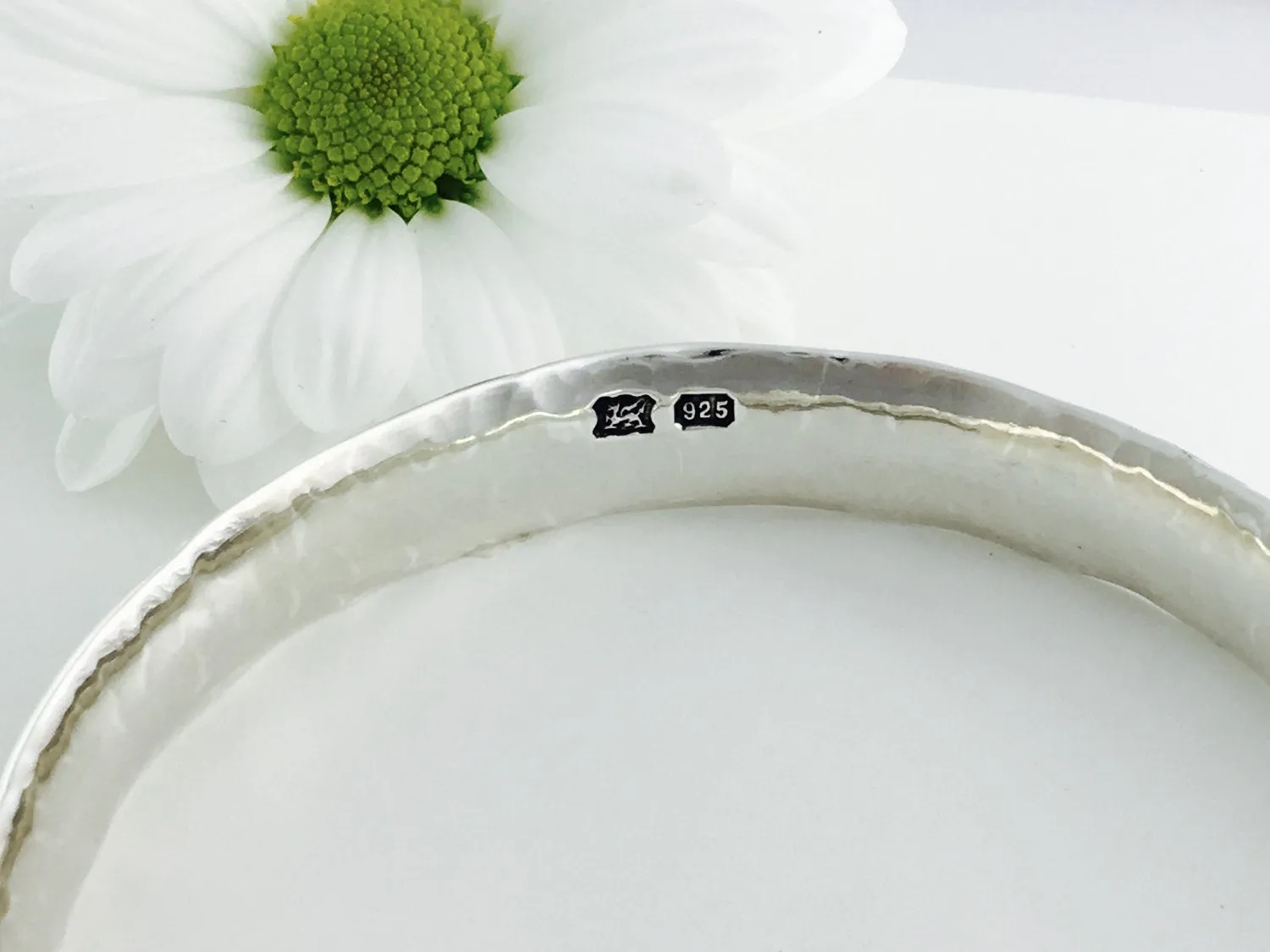 9ct & Silver Spinner bangle, handmade worry spinning bangle.