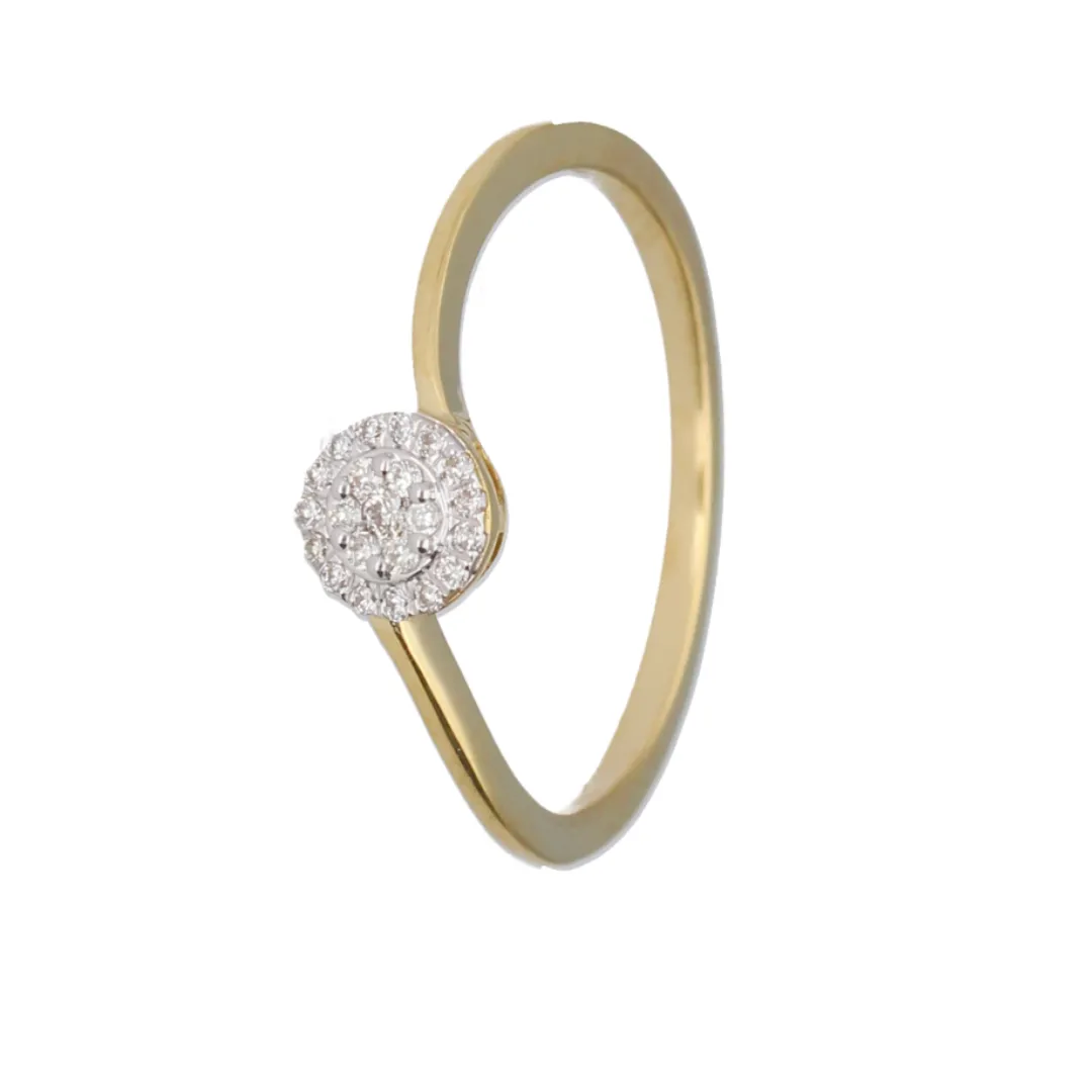 9ct Natural Diamond Ring in Cluster Design