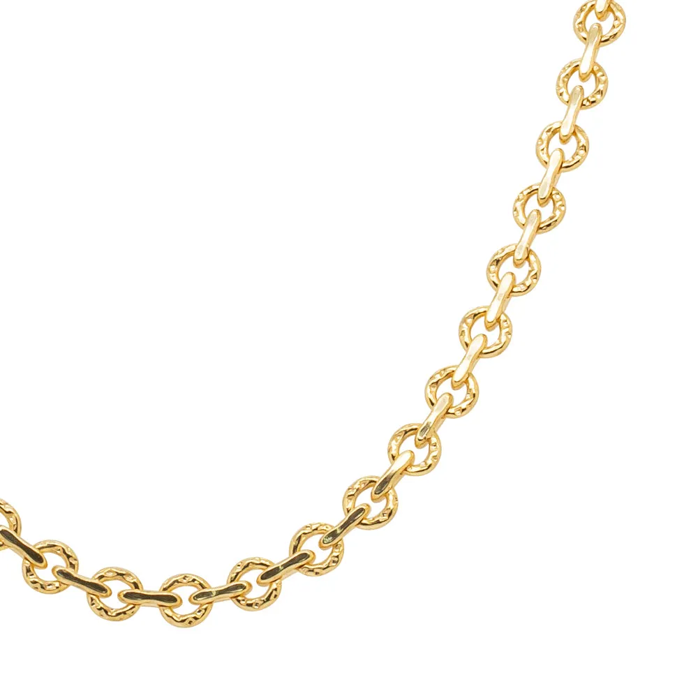 9ct Yellow Gold Fancy Round Link Chain
