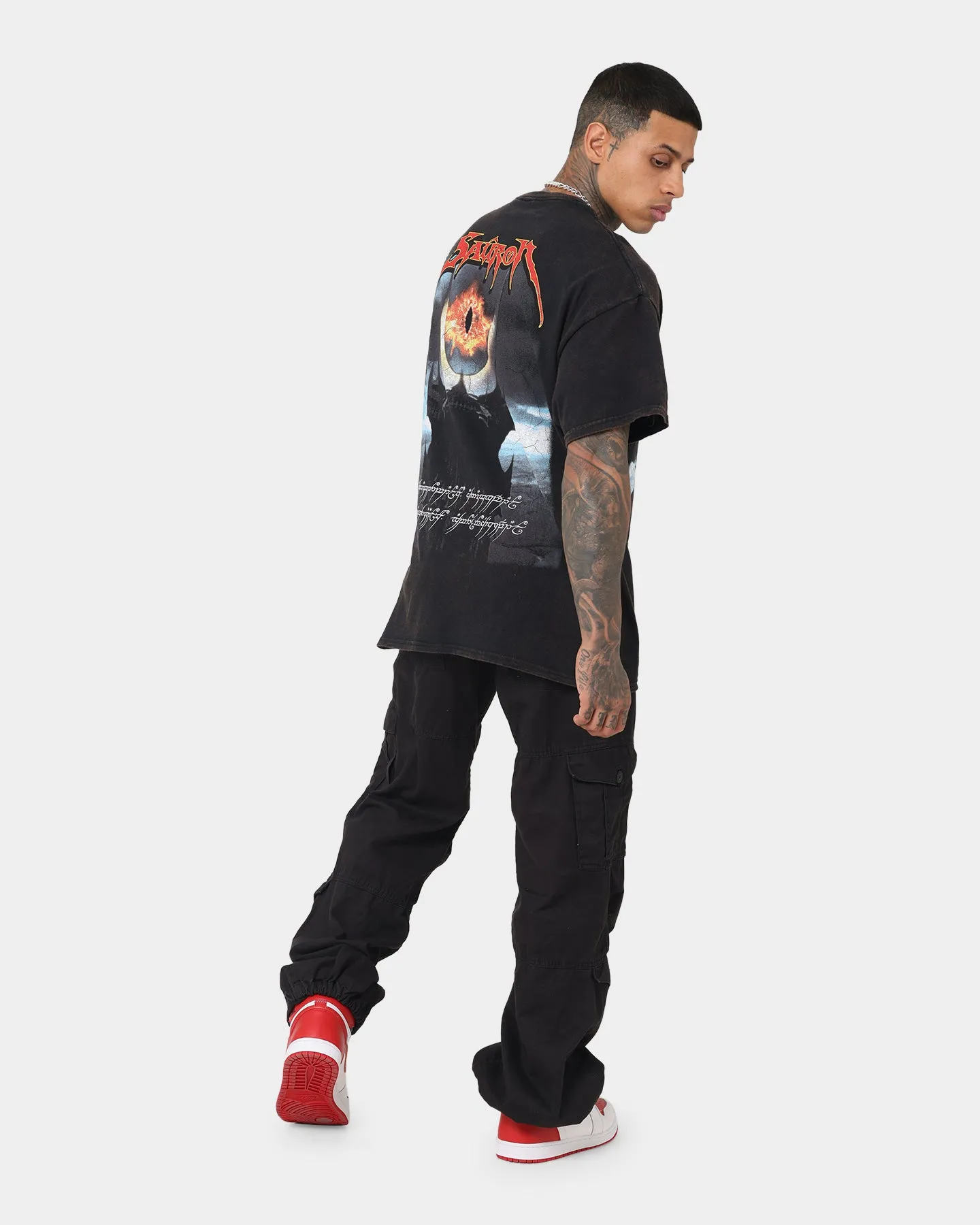 American Thrift X The Lord Of The Rings Sauron Vintage T-Shirt Black Wash