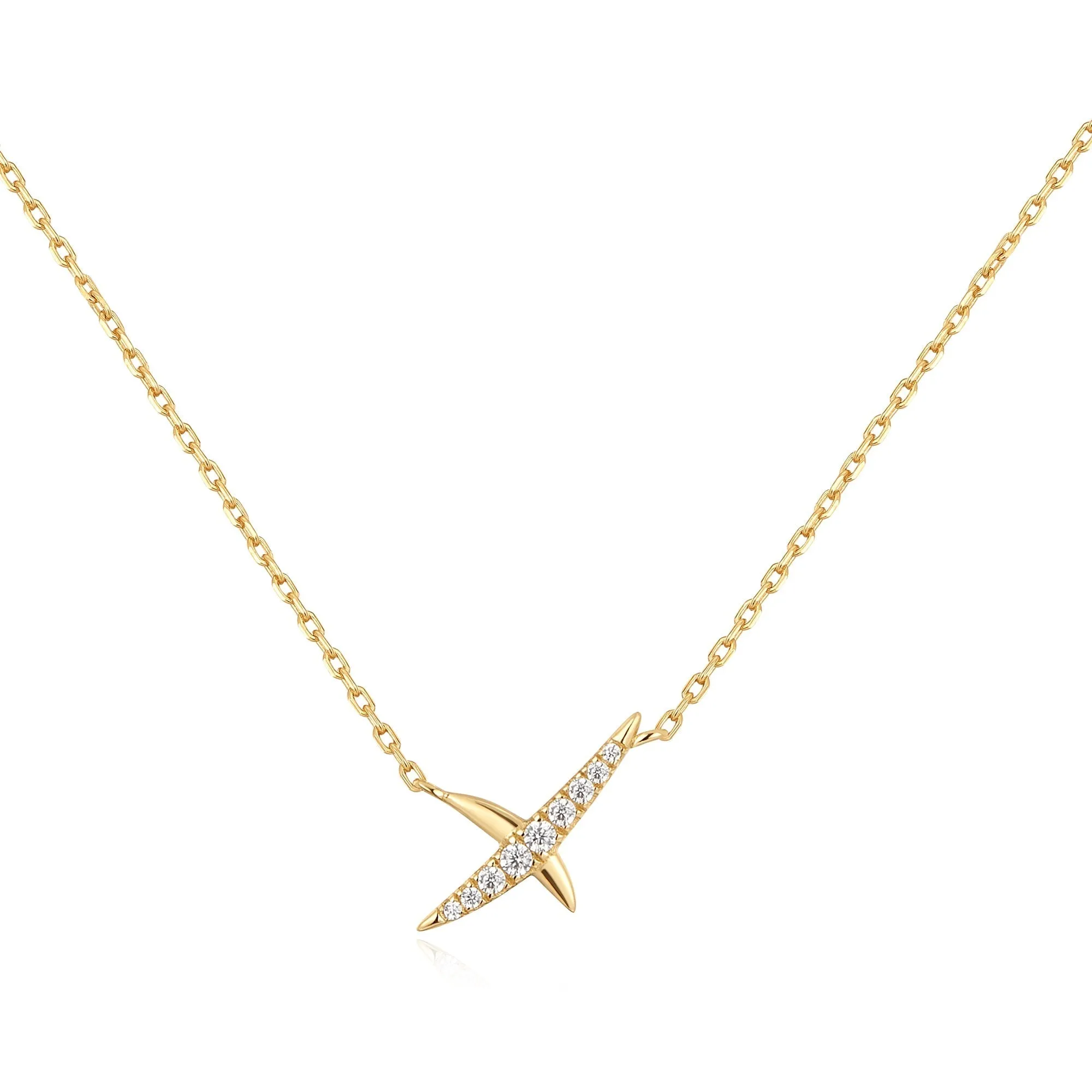 Ania Haie Gold Kiss Pavé Necklace N057-01G