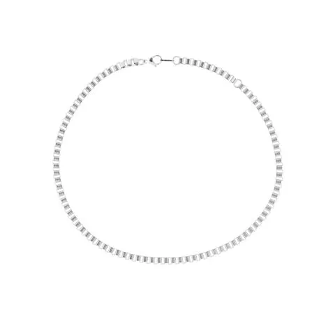Bandhu Box Chain Necklace - Silver