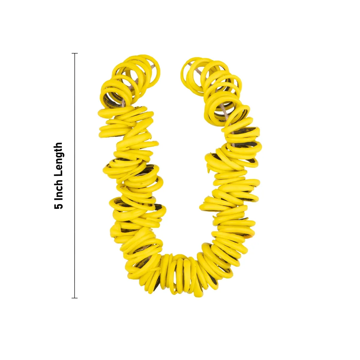 Bangle Hara - 5 Inches | Yellow Colour Bangle Mala/ Valaiyal Malai/ Bangle Garland for Deity/ 40 Gms Approx