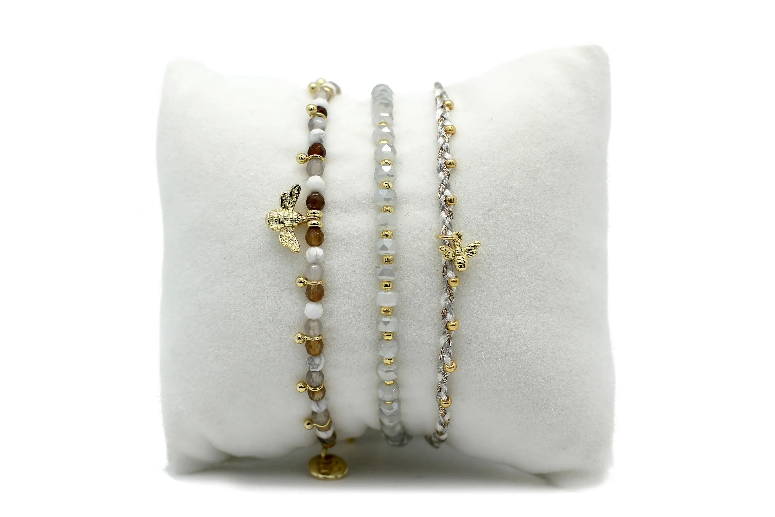 BeeHive 3 Layer Bracelet Stack