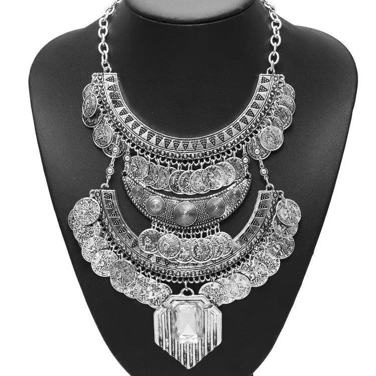 Bohemian Carved Vintage Necklace