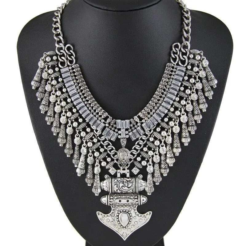Bohemian Carved Vintage Necklace