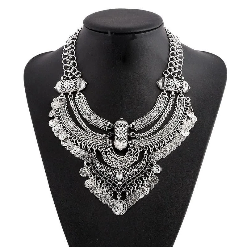 Bohemian Carved Vintage Necklace