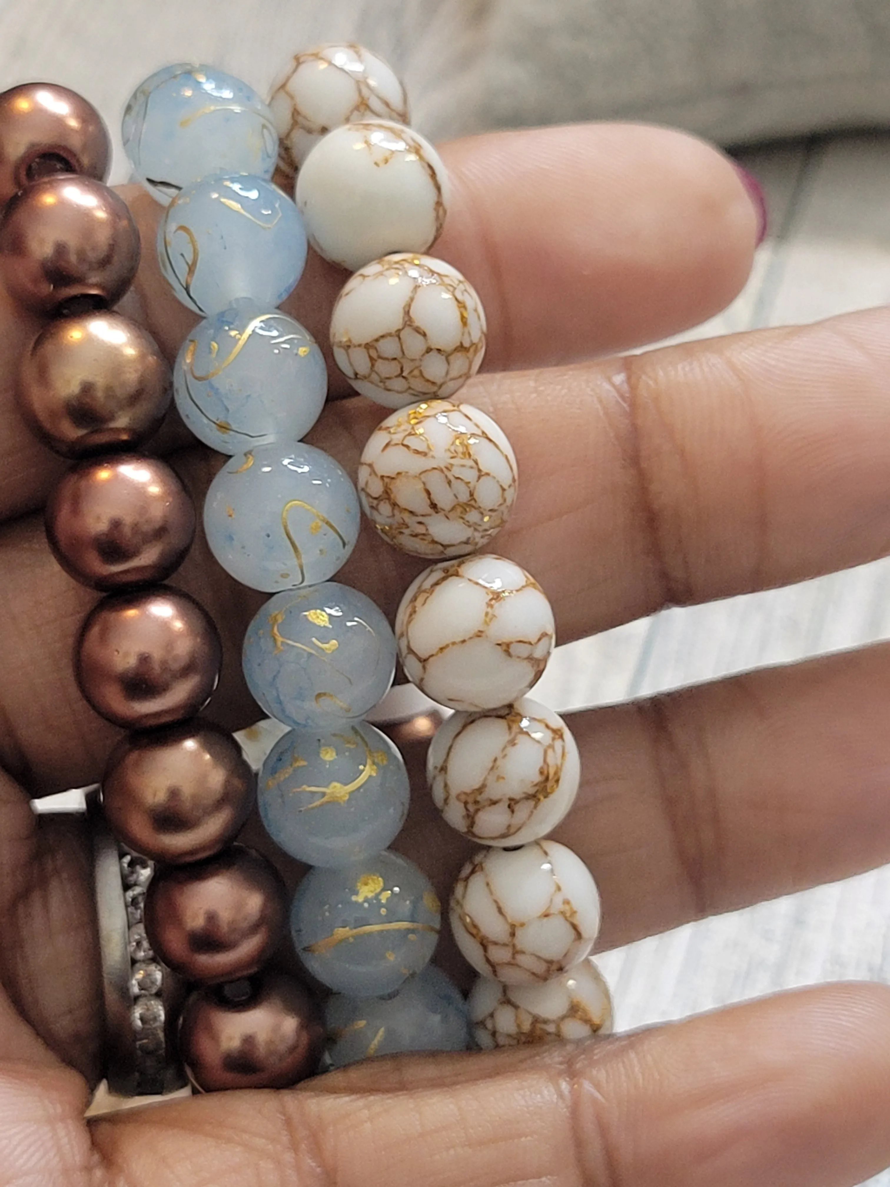 Boujie - Blue - Beaded Bracelet Set