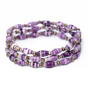Bracelet - Lavender Fields Triple Stack Multi