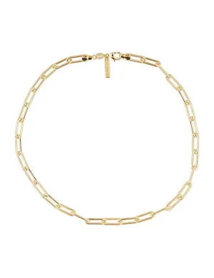 Carrie Link Necklace 18 in Gold