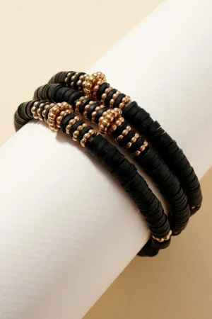 Cecilia Bracelet Stack (Black)