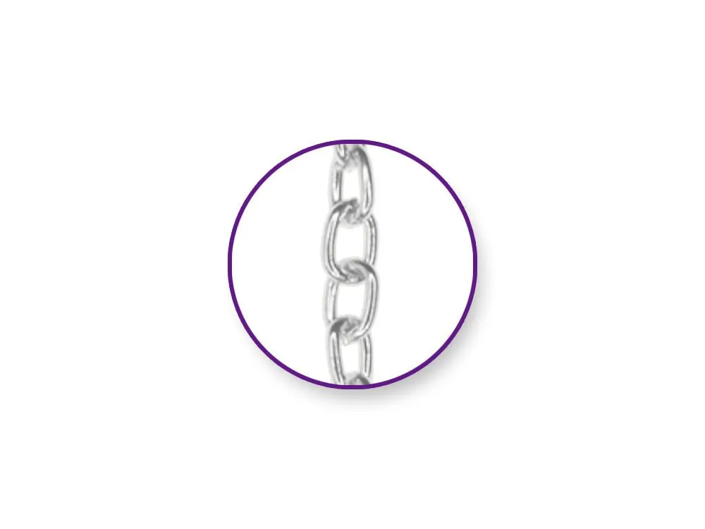 Chain Curb 2.5mm Links Silver 1.2m