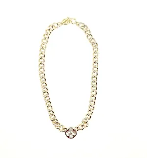 Chunky MOP Clover Necklace