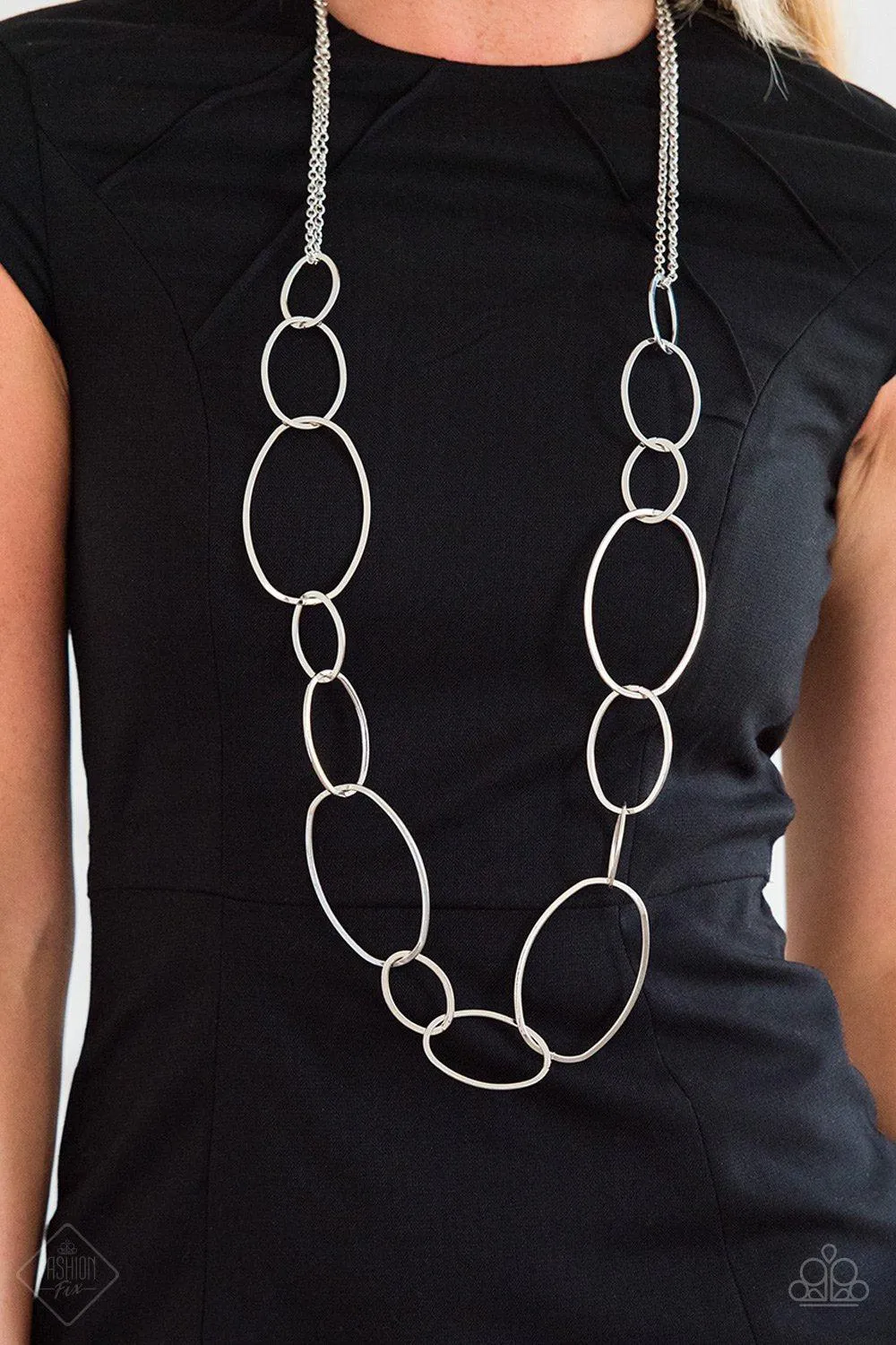 City Circuit Silver Necklace - Paparazzi Accessories