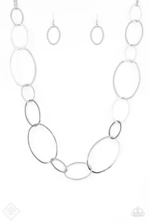 City Circuit Silver Necklace - Paparazzi Accessories