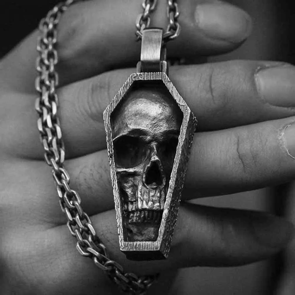 Coffin Skull Necklace