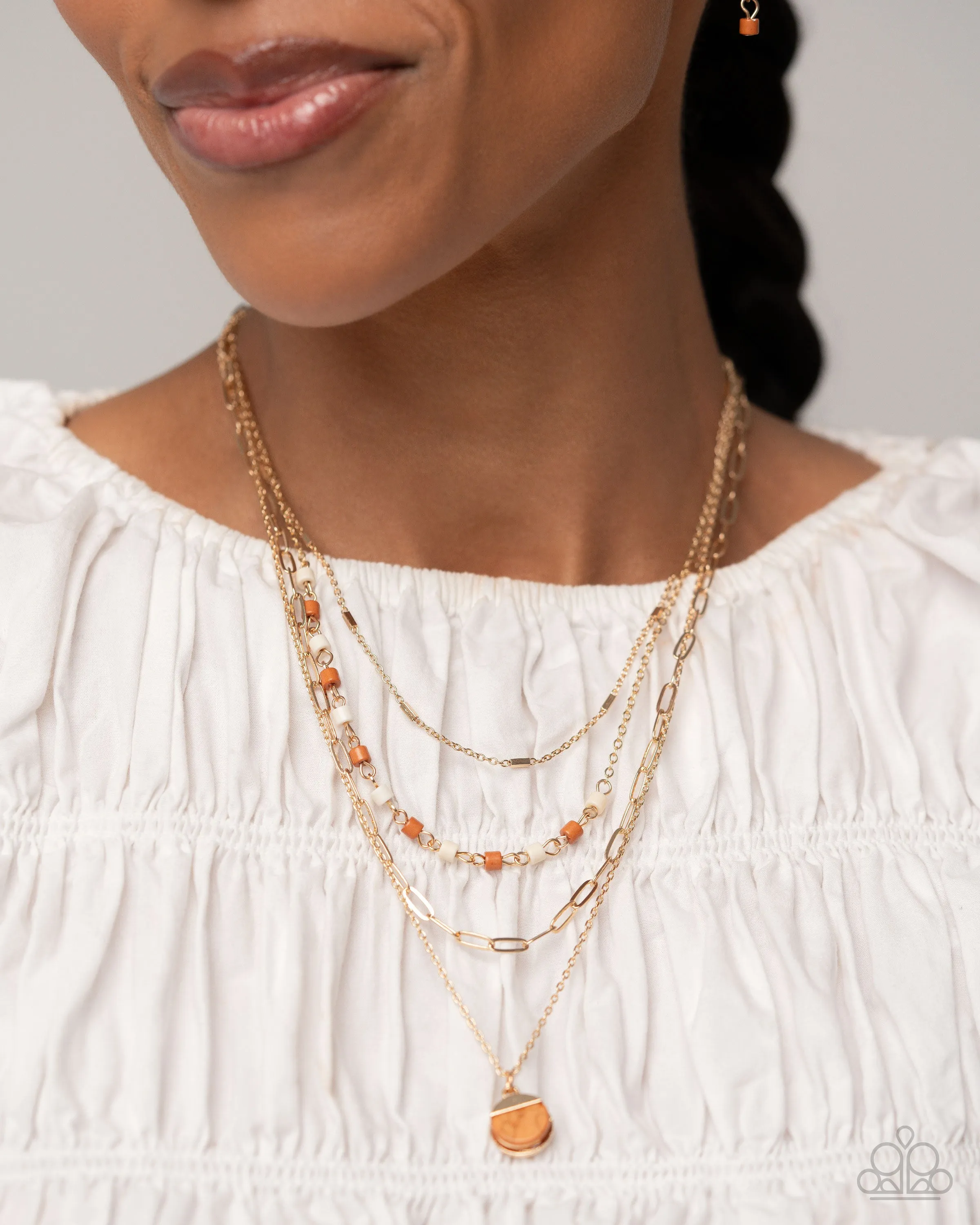 Complete Look: Gold Necklace and Bracelet Set
