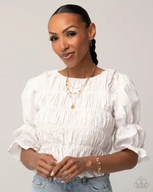 Complete Look: Gold Necklace and Bracelet Set