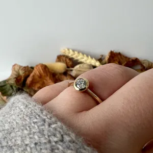 Contemporary 0.50ct Solitaire Diamond Ring in 9ct Yellow Gold