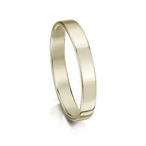 Contemporary 3mm Wedding Ring in 9ct White Gold