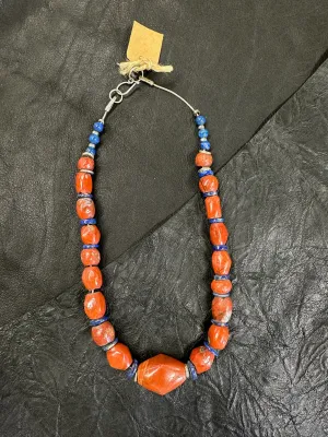 Coral and Lapis Necklace