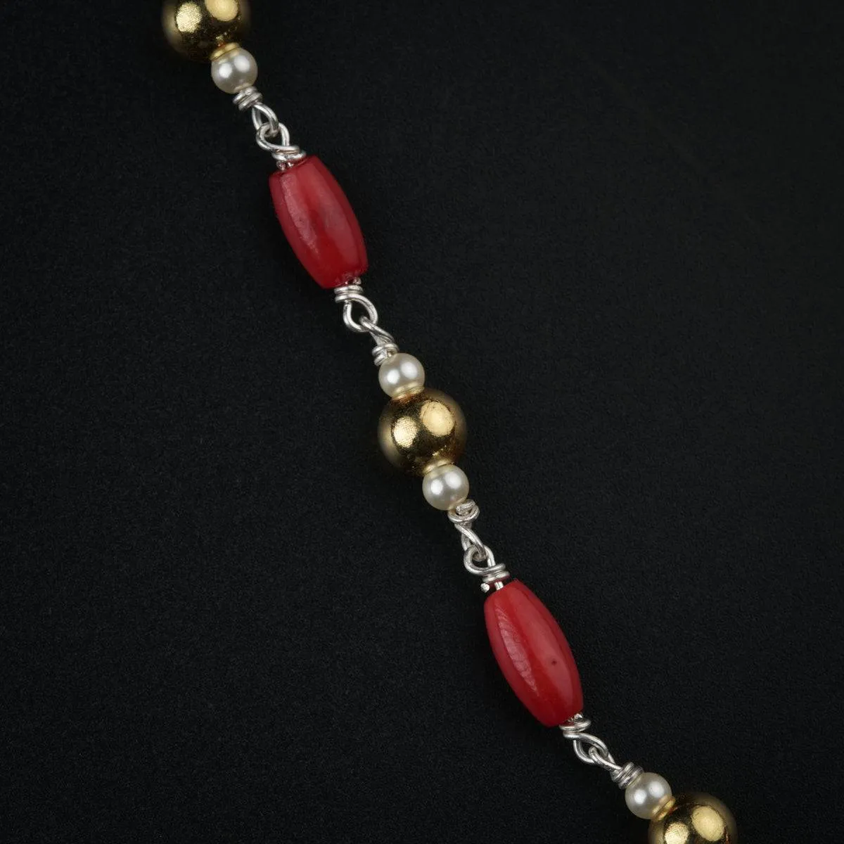 Coral Gold Plated Silver Chain (20 Inches)