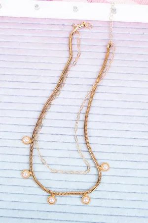 Crystal Avenue Uptown Night Goldtone Snake Chain Necklace