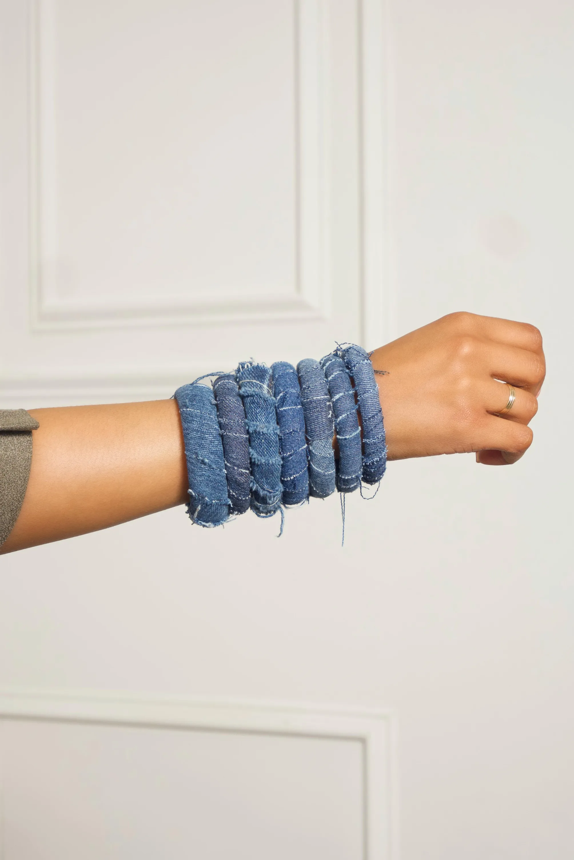 Denim on Denim Bangles 7 Stack