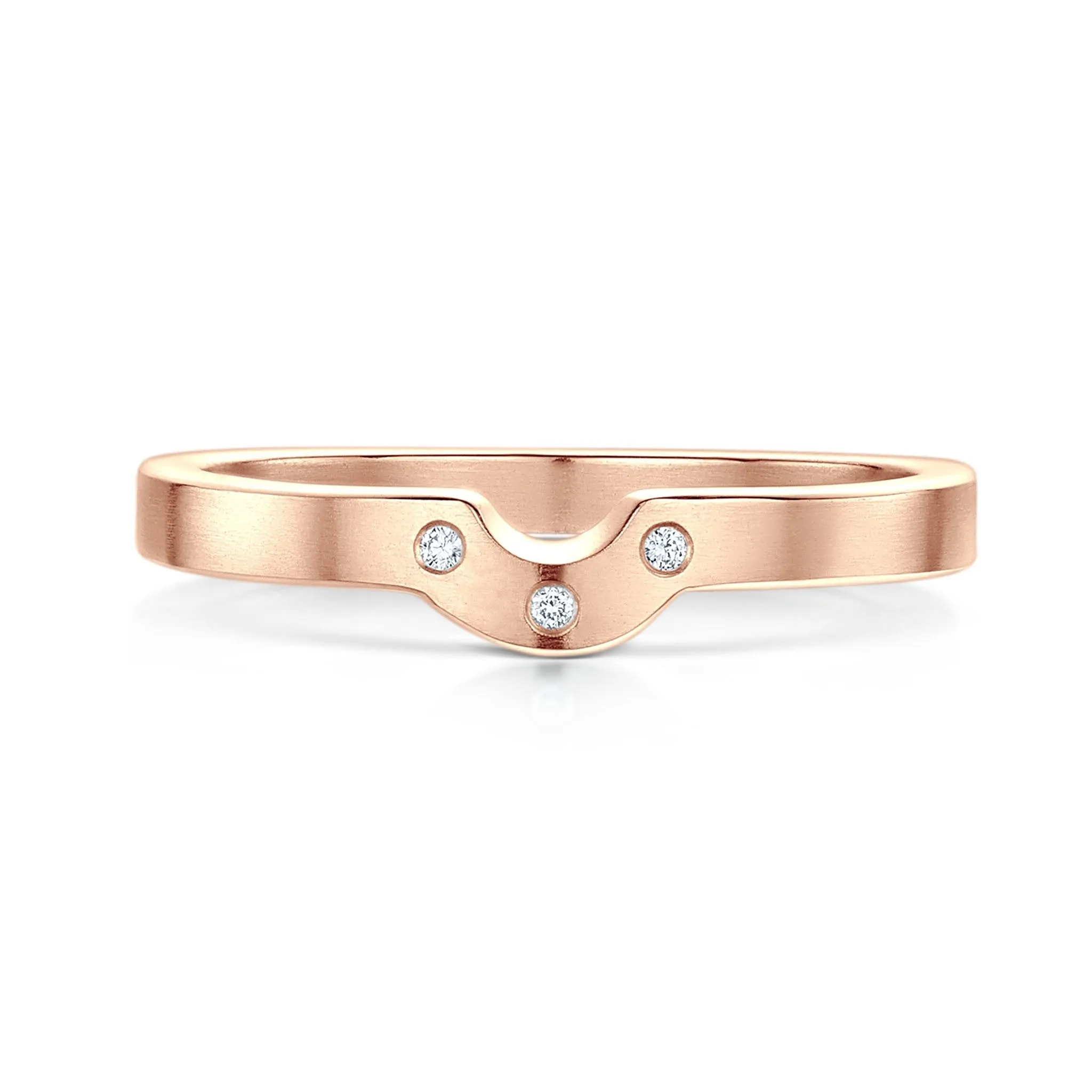 Diamond Arch Wedding Band in 9ct Rose Gold (DR0179)