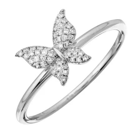 Diamond Butterfly Ring